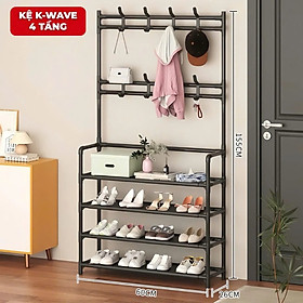 Giá Treo Quần Áo Túi Xách - Kệ Để Đồ Dày Dép Phong Cách Hàn Màu Tự Nhiên