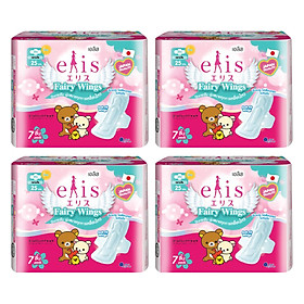 Combo 4 Gói Băng Vệ Sinh Elis Fairy Wings MP 25cm (7 Miếng / Gói)