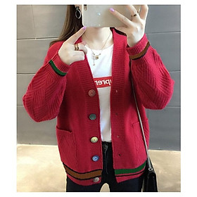 Áo khoác ngoài Cadigan len dệt kim Hàn Quốc mới nhất, trẻ trung cá tính