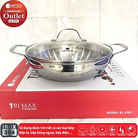 Mua Chảo Xào Inox 304 3 lớp Đáy Liền ELMICH Trimax EL3797 28cm/3798 30cm