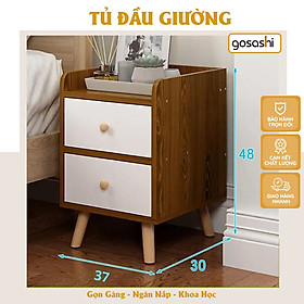 Tủ Đầu Giường Bắc Âu Cao Cấp Trang Trí Nội Thất Phòng Ngủ Chất Gỗ MDF Cao Cấp Nhất Dễ Dàng Lắp Ráp