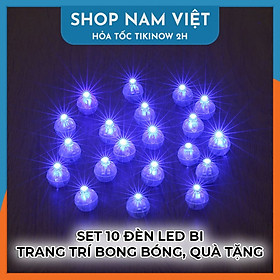 Set 10 Đèn LED Bi Mini Trang Trí Bong Bóng, Đồ Chơi, Quà Tặng Sáng Tạo