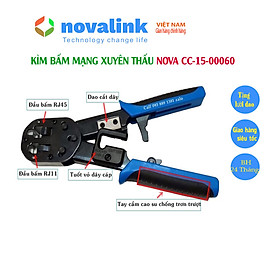 Kìm bấm mạng xuyên thấu Nova CC-15-00060 chính hãng, tặng kèm lưỡi dao thay thế