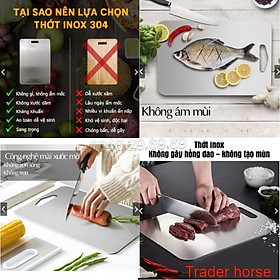 Mua Thớt inox 304 kháng khuẩn cao cấp-vệ sinh dễ dàng chống ẩm mốc và không Xước Dăm - an toàn thực phẩm