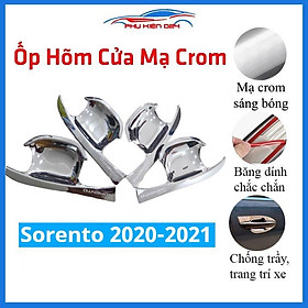 Ốp hõm mạ crom Sorento 2020-2021 sáng bóng chống trầy bảo vệ cửa xe ô tô