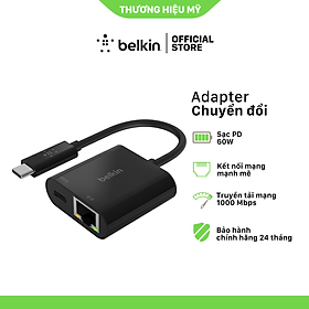 Mua Cáp chuyển USB Type C sang Gigabit Ethernet (mạng LAN)  sạc pass-through PD 60W qua cổng USB-C - Hàng Chính Hãng - INC001btBK