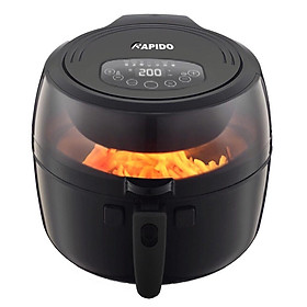 Nồi chiên không dầu điện tử RAPIDO model RAF6.5D 1800W bảo hành 12 tháng-Hàng chính hãng