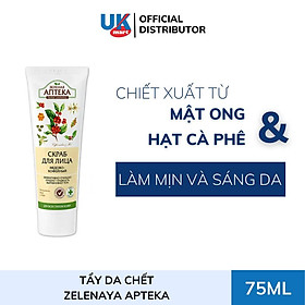 Tẩy Tế Bào Zelenaya Apteka Cho Da Mặt Từ Mật Ong Và Cà Phê 75ml