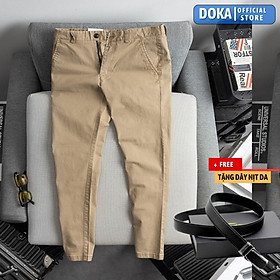 Quần kaki nam ( Tặng 1 dây nịt da hàng hiệu)  chất vải cotton mềm mịn, co giãn, chống nhăn, nhanh khô, độ bền cao chuẩn phong cách thời trang Dokafashion DKFQKK01