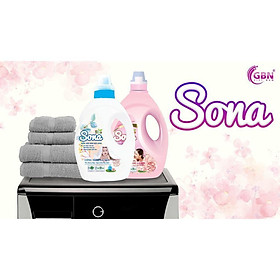 Nước giặt xả hữu cơ Sona Hương Anh Đào 1,8kg