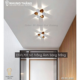 Đèn Hắt Tường Bông Hoa Chống Nước 2 Đầu Chiếu Sáng DT-FL701 - 7W Thân Nhôm - Chip Led Siêu Sáng