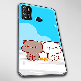 Ốp lưng dành cho Vsmart Live 4 mẫu Mèo mập nền xanh