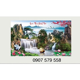 Mua Tranh thêu lưu thủy sinh tài lv3198 kt 115x62 cm