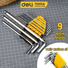 Mua Bộ Lục Giác Đầu Bi Deli Cao Cấp 9 Chiếc 1/16 - 3/8 inch - Nhỏ Gọn  Tiện Lợi  Dễ Dàng Mang Theo Sử Dụng - DL2176