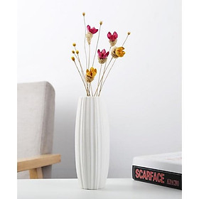 Hình ảnh Bình cắm hoa gốm sứ trắng đẹp, cao cấp, dáng cao 17cm KELLY mã AZBLH008