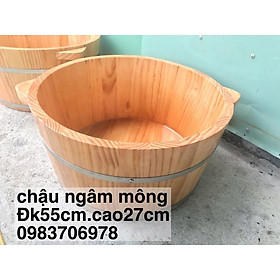 Chậu gỗ ngâm mông kết hợp xô.ng pkhoa(chậu loại 1 gỗ nhập)+tặng thảo dược