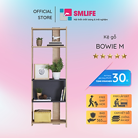 Kệ sách gỗ hiện đại SMLIFE Bowie Size M Gỗ MDF dày 17mm chống ẩm