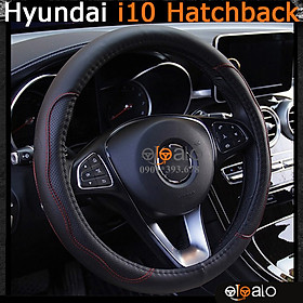 Bọc vô lăng volang xe Hyundai Grand i10 hatchback da PU cao cấp BVLDCD - OTOALO