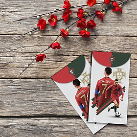 Combo 10 Bao Lì Xì Năm Mới 2023 (HÌNH CẦU THỦ CRISTIANO RONALDO - CR7) 8X16cm - ĐẸP - Ý NGHĨA