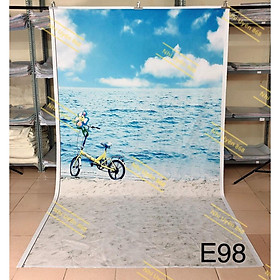 Tranh vải decor / Thảm vải treo tường / Thảm vải chụp ảnh chủ đề cảnh biển (mã E98)