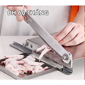 Máy Chặt, Thái Thịt Gà, Rau Củ Quả, Thái Thuốc Bắc, Đa Năng, D270, Inox 430 - Tặng Tay Mài Dao