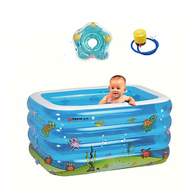 Mua BỂ BƠI 4 TẦNG TẶNG PHAO ĐỠ CỔ ( CÓ BƠM CHÂN)