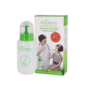 Bình rửa mũi Dr.Green|1 bình kèm 10 gói muối biển nha đam| Rửa mũi cho bé và người lớn| điều trị viêm mũi, sổ mũi, viêm mũi dị ứng, viêm xoang