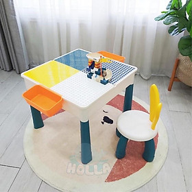 Mua Bộ bàn ghế ghép lego Holla có thể làm bàn học szie to