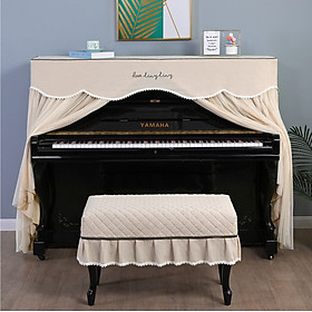 Mua Khăn phủ đàn piano phong cách Hàn quốc hiện đại sang trọng phủ kín toàn bộ đàn 2 lớp chống bụi chống xước - Hàng chính hãng