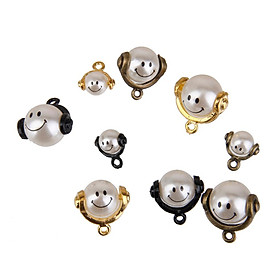 9x Headphone Pearl Charms Pendants Beads