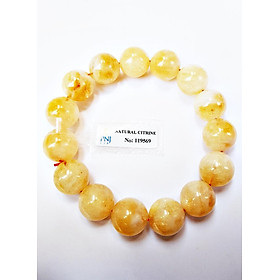 Vòng Tay Đá Thạch Anh Vàng Citrine Tự Nhiên 16mm