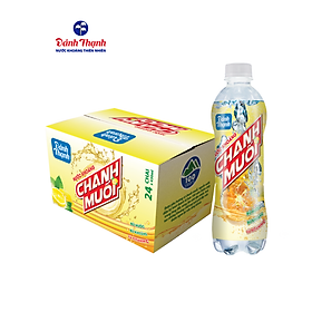 Thùng 24 chai Nước Khoáng Thiên Nhiên Có Ga Đảnh Thạnh Khoáng Chanh Muối 430ml
