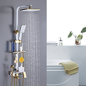 Mua Bộ sen cây tắm đứng nóng lạnh Đồng Sơn tính điện Màu trắng HCN Hiển thị nhiệt Độ - Hàng Chính Hãng