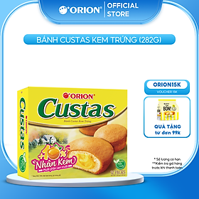 Hộp 12 gói bánh Orion CUSTAS nhân kem BƠ TRỨNG (282G)