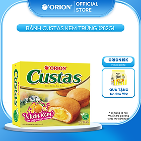 Hộp 12 gói bánh Orion CUSTAS nhân kem BƠ TRỨNG 282G