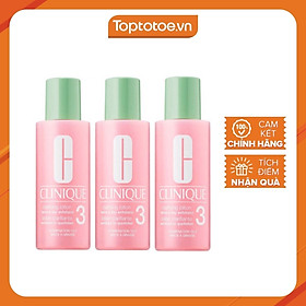 Combo 3 Chai Nước Thanh Tẩy Da Hỗn Hợp Clinique Clarifying Lotion Twice A Day Exfoliator 3 60ml - Minisize