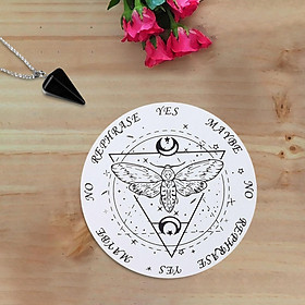 Star Pendulum Board  with Black Pendant Necklace Slice Dowsing