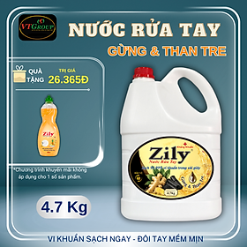 Nước rửa tay Zily chai 4.7kg - Tặng 1 Chai Nước Rửa Chén Zily 400 Gr