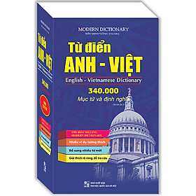 Hình ảnh Từ Điển Anh - Việt 340.000 Mục Từ Và Định Nghĩa (Bìa Mềm) - Tái Bản 2