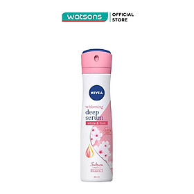 Xịt Ngăn Mùi Nivea Whitening Deep Serum Sakura Spray Dưỡng Trắng Chuyên Sâu 150ml