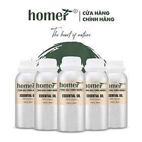 Tinh Dầu Thiên Nhiên Homer 500ML - Tinh Dầu Thiên Nhiên Nhập Khẩu Xông Thơm Phòng, Thư Giãn, Khử Mùi - Tinh dầu Sả Chanh/ Bạc Hà/ Cam Ngọt/ Oải hương/ Ngọc Lan Tây/ Tràm Trà/ Bưởi Ngọt