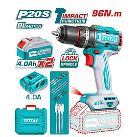 Mua MÁY KHOAN PIN 20V 96NM CÓ BÚA TIDLI20968 TOTAL - HÀNG CHÍNH HÃNG