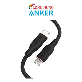 Cáp USB Type-C to iP Anker MFI PowerLine III Flow 0.9m A8662/1.8m A8663 - Hàng chính hãng