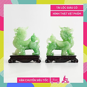 Mua Cặp tượng Tỳ Hưu đá xanh phong thủy may mắn - Cao 15cm