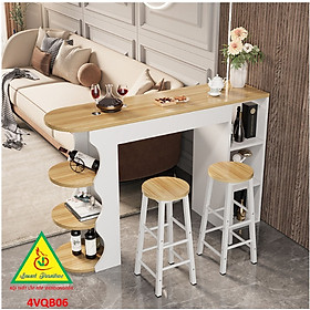 Mua Quầy bar mini  quầy bar kiêm vách ngăn phòng khách nhà bếp 4VQB06 ( Không kèm ghế )- NỘI THẤT LẮP RÁP VIENDONGADV