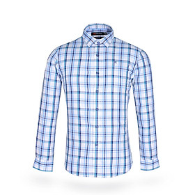 Áo sơ mi nam KHATOCO dài tay kẻ caro A1MD498S1-CNCR299-2502-D