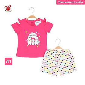 Đồ bộ bé gái yoyo hình thú từ 10-43kg. Chất thun cotton 4 chiều, giặt không vỡ hình- Kiến Lửa - A1 hồng - 4