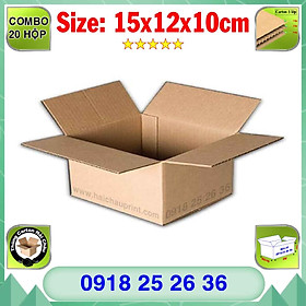 Mua 20 Hộp Carton  KT: 15x12x10cm  Hộp carton  Thùng carton  Hộp đóng hàng  Thùng đóng hàng  Hộp carton 3 lớp...