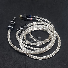 Mua Dây tai nghe đồng mạ bạc 7N OCC Litz 23AWG đường kính dây đơn 1.25mm tết 8 sợi - Connector Sens HD650 HD600 HD660s HD25 HD580