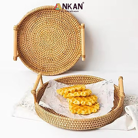 Rổ Đựng Hoa Quả Mây Tre - Giỏ Đựng Đồ Trang Trí, Chắc Chắn, Tự Nhiên